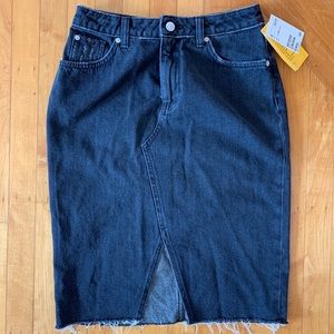 NWT H&M Black Denim High Waisted Skirt